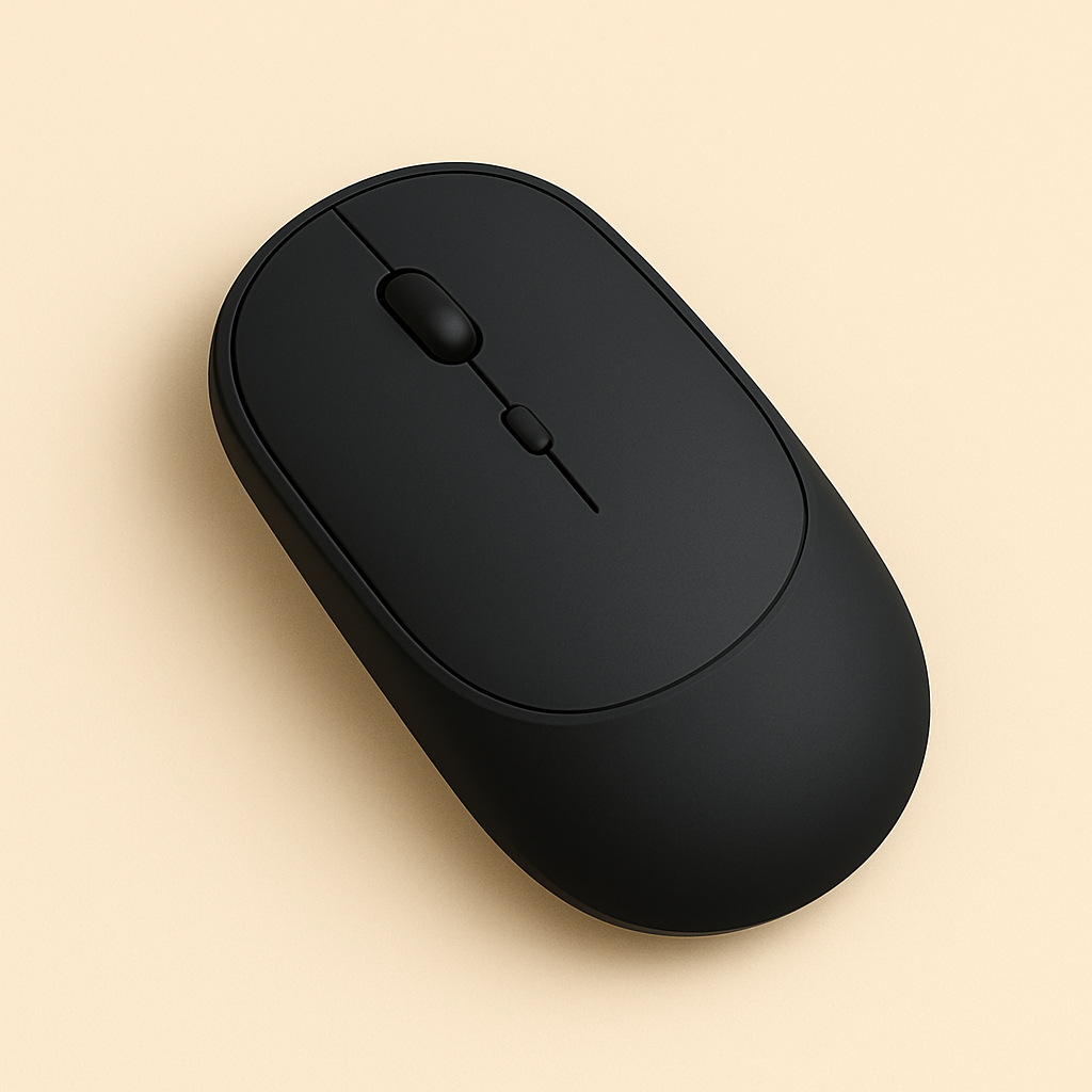 NovaBlk Rechargeable Wireless Mouse — Dual-mode Bluetooth and 2.4G USB connectivity for laptops, tablets, PCs, and MacBooks. Smooth, silent, and designed for gaming or everyday use.