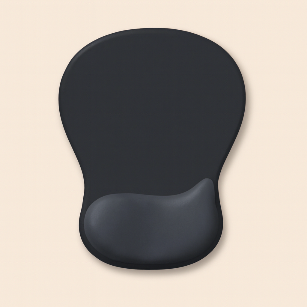 NovaBlk Ergonomic Gel Mouse Pad – Comfortable Wrist Support for Pain Relief with Smooth Surface & Non-Slip PU Base