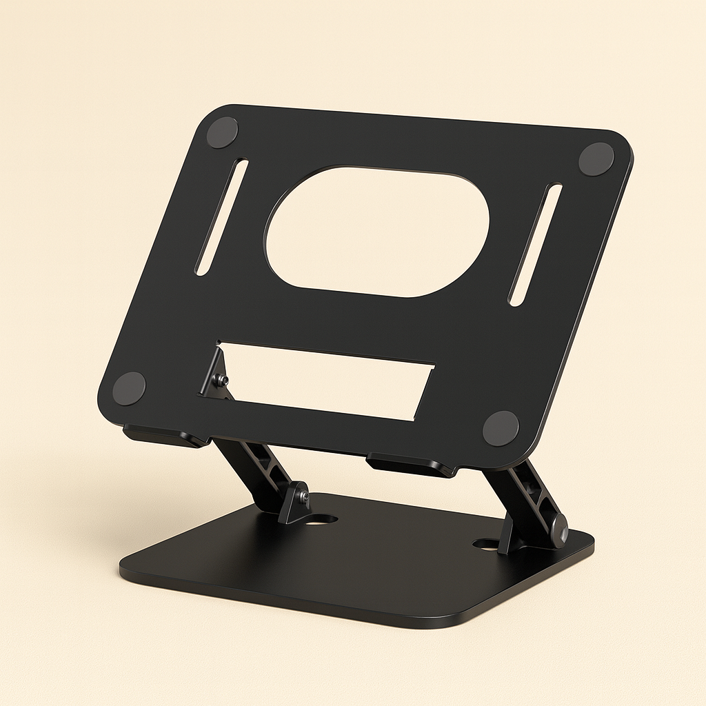 NovaBlk Adjustable Aluminum Laptop Stand – Portable Ergonomic Computer Stand for MacBook, HP, Dell, ASUS, Lenovo & More