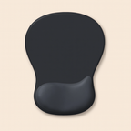 NovaBlk Ergonomic Gel Mouse Pad – Comfortable Wrist Support for Pain Relief with Smooth Surface & Non-Slip PU Base