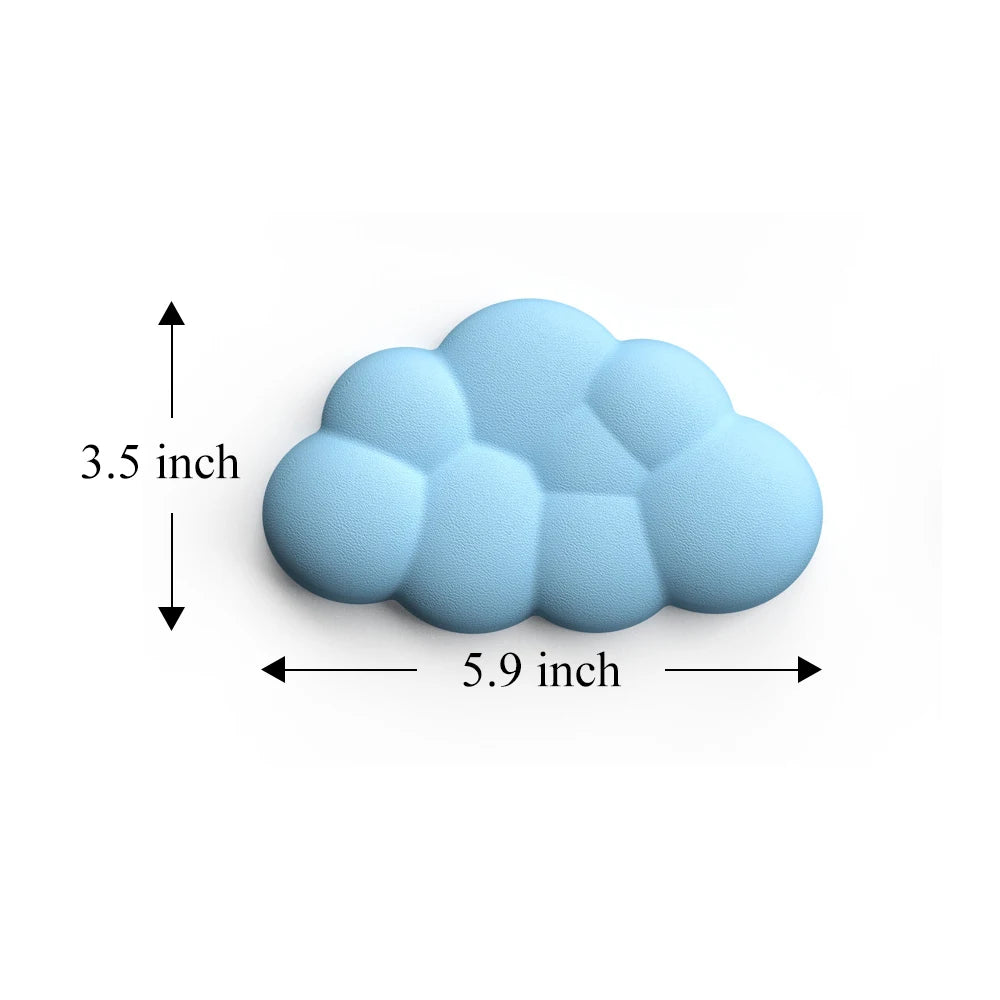 Cloud Keyboard Wrist Rest Soft Leather Memory Foam Wrist Support Cushion for Easy Typing Pain Relief Ergonomic Anti-Slip