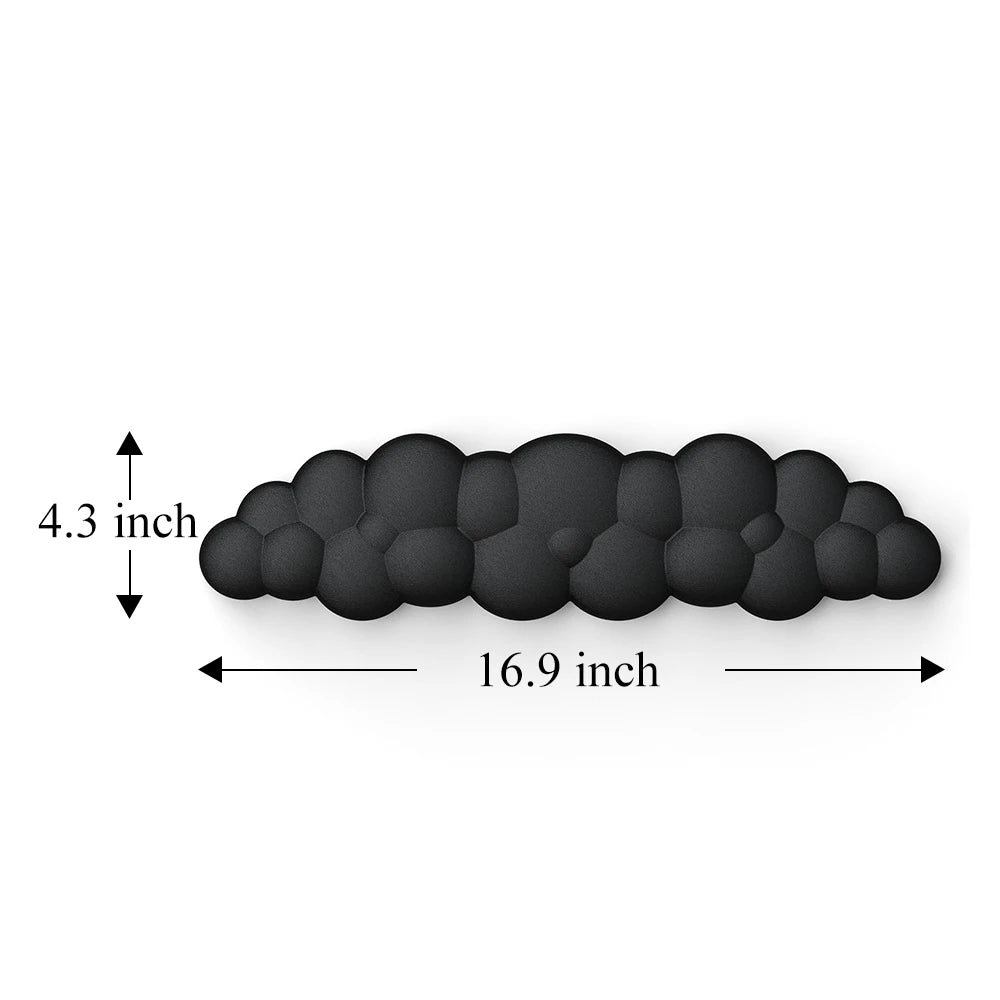 Cloud Keyboard Wrist Rest Soft Leather Memory Foam Wrist Support Cushion for Easy Typing Pain Relief Ergonomic Anti-Slip