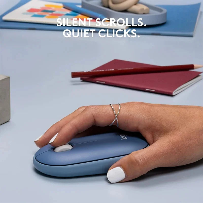 Logitech PEBBLE M350 Laptop Tablet Mouse Wireless Bluetooth Mouse Light and Thin Mute Office Mini Mouse
