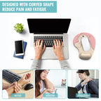 Pink Base Lovely Cat Mouse Pad Wrist Support-3D Ergonomic Soft Anti-Slip Wrist Rest Support Mat Computer MousePad for Office  PC