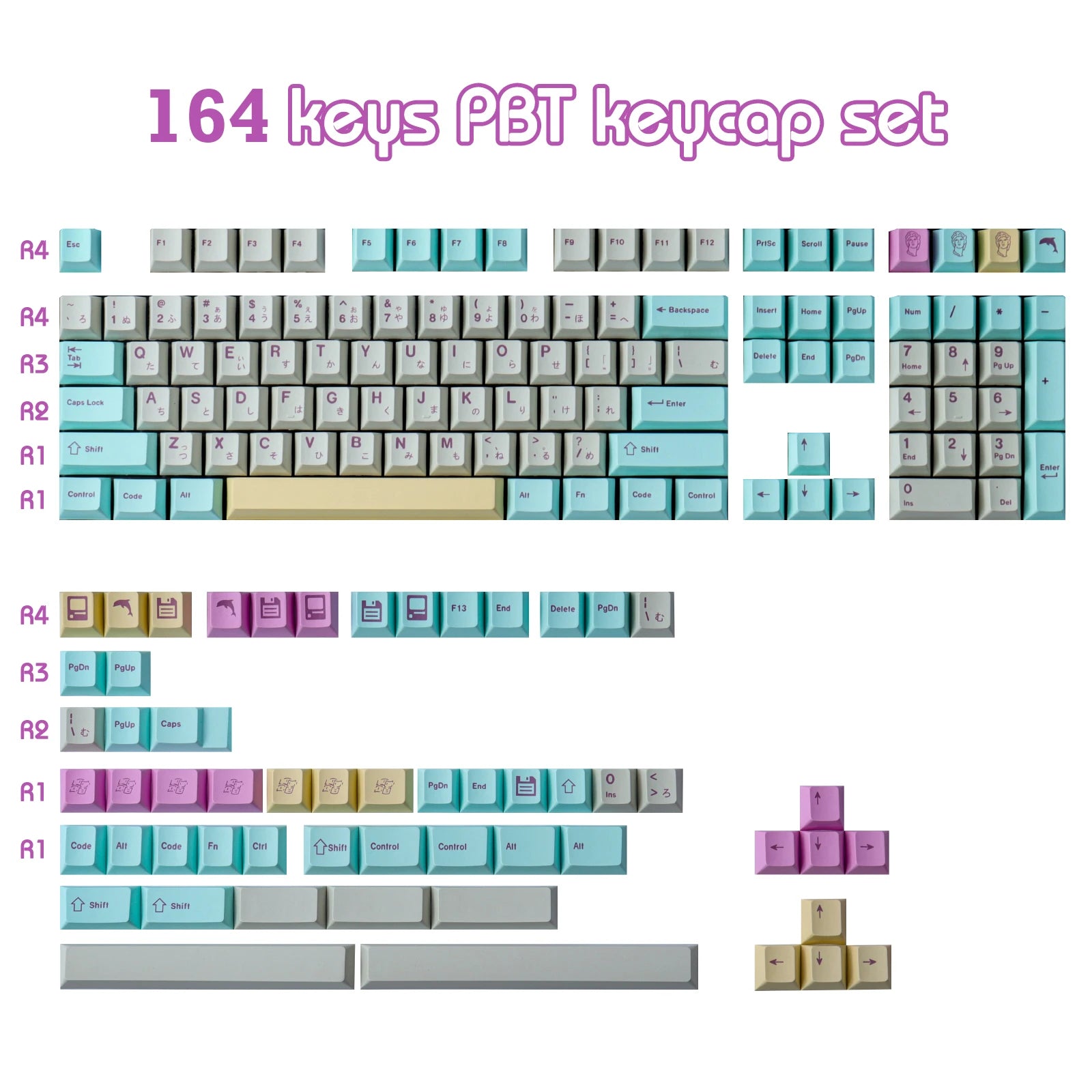 GMK Analog Dreams Keycaps 164 Keys PBT Dye Sublimation Cherry Profile Key Caps Mechanical Keyboard Accessories for Pc Computer