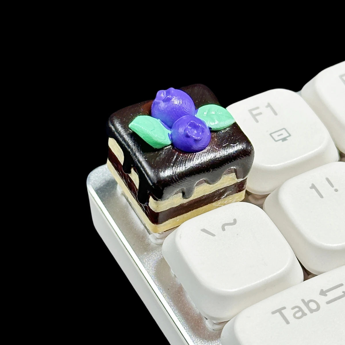 3D Customize Cakes Resin Keycaps PBT for Mechanical Keyboards with Cherry MX Switches DIY with Unique Personality Biscuit Design