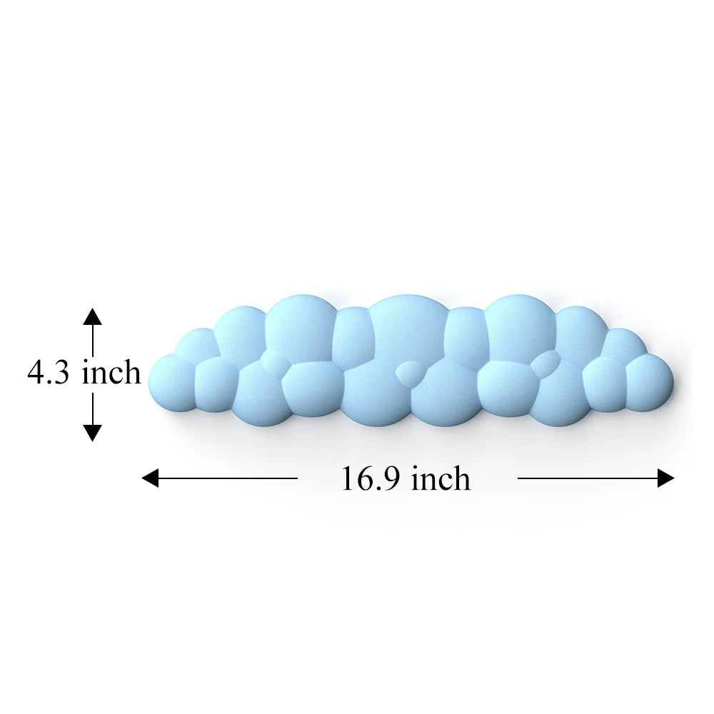 Cloud Keyboard Wrist Rest Soft Leather Memory Foam Wrist Support Cushion for Easy Typing Pain Relief Ergonomic Anti-Slip