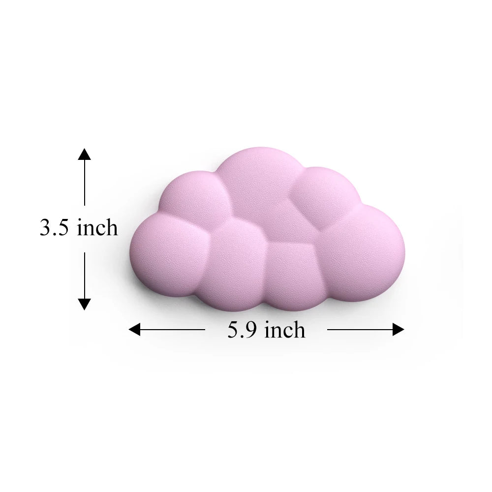 Cloud Keyboard Wrist Rest Soft Leather Memory Foam Wrist Support Cushion for Easy Typing Pain Relief Ergonomic Anti-Slip