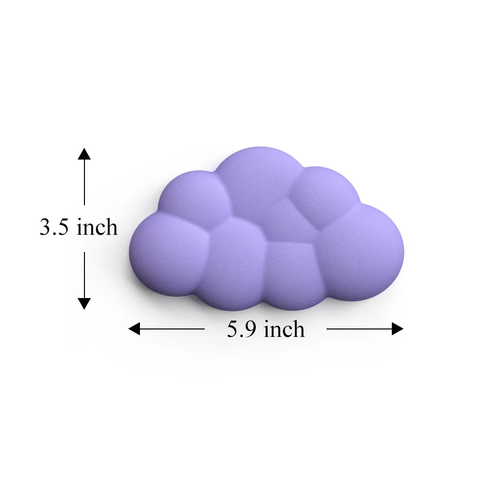 Cloud Keyboard Wrist Rest Soft Leather Memory Foam Wrist Support Cushion for Easy Typing Pain Relief Ergonomic Anti-Slip
