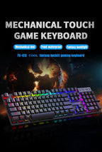 Mechanical Keyboard Wired Gaming Keyboard 104 Keys RGB Backlit Receiver for Laptop Desktop Ergonomics Keycap PC Accessories