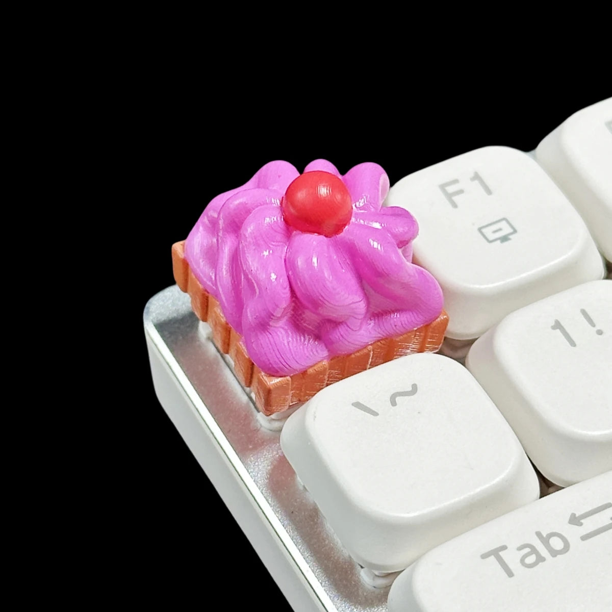 3D Customize Cakes Resin Keycaps PBT for Mechanical Keyboards with Cherry MX Switches DIY with Unique Personality Biscuit Design