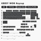 KBDiy 176 Keys Caps GMK Blue Samurai Keycap Cherry Profile Double Shot PBT for Mechanical Gaming Keyboard Retro ISO 7U Space Bar
