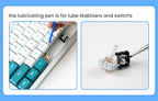 Mechanical Keyboard Tweezers Lube Tool Brush Switch Puller Opener Tester Stem Picker Holder Keyboard Disassemble Tools