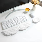 Keyboard Mouse Wrist Rest Pad Material Angel Wing Memory Foam Anti-Slip Desktop Office Gamer Mouse Mechanical Key Wrist Rest Pad