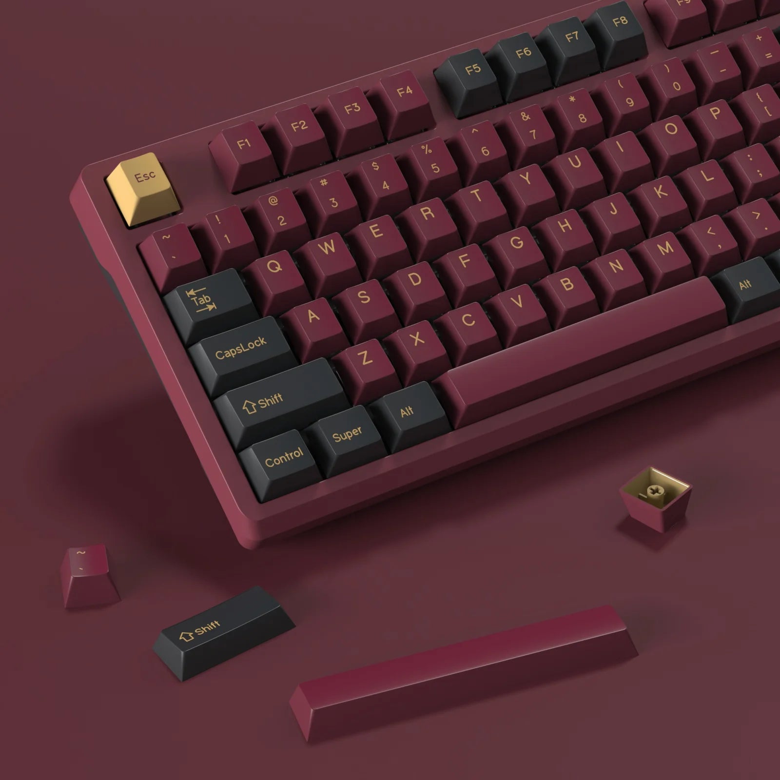 KBDiy 176 Keys Caps GMK Blue Samurai Keycap Cherry Profile Double Shot PBT for Mechanical Gaming Keyboard Retro ISO 7U Space Bar
