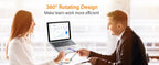 Acrylic Book Stand for Reading Adjustable Book Holder with 360° Rotating Base Elastic Page Clips Foldable Laptop Stand