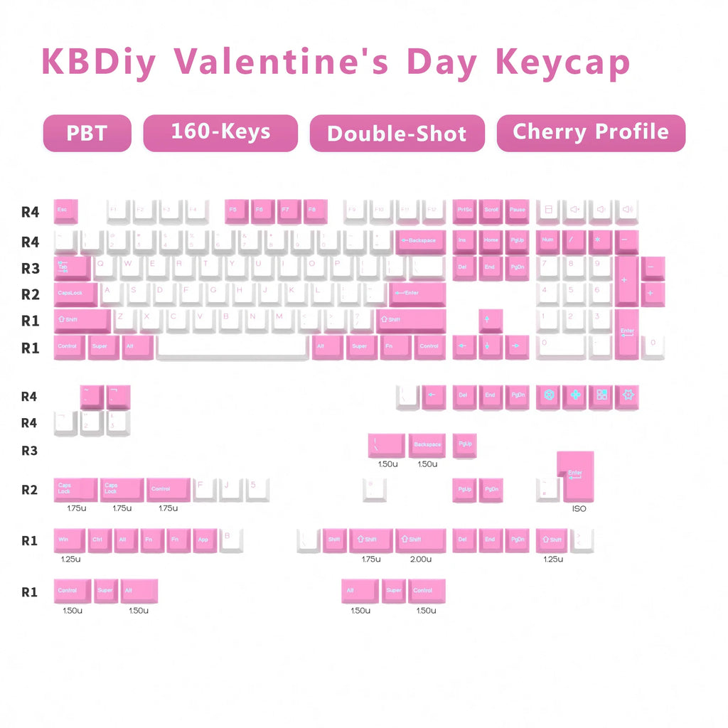 KBDiy 176 Keys Caps GMK Blue Samurai Keycap Cherry Profile Double Shot PBT for Mechanical Gaming Keyboard Retro ISO 7U Space Bar