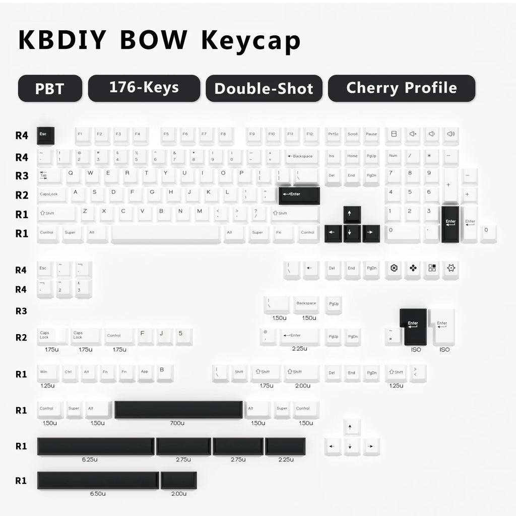 KBDiy 176 Keys Caps GMK Blue Samurai Keycap Cherry Profile Double Shot PBT for Mechanical Gaming Keyboard Retro ISO 7U Space Bar