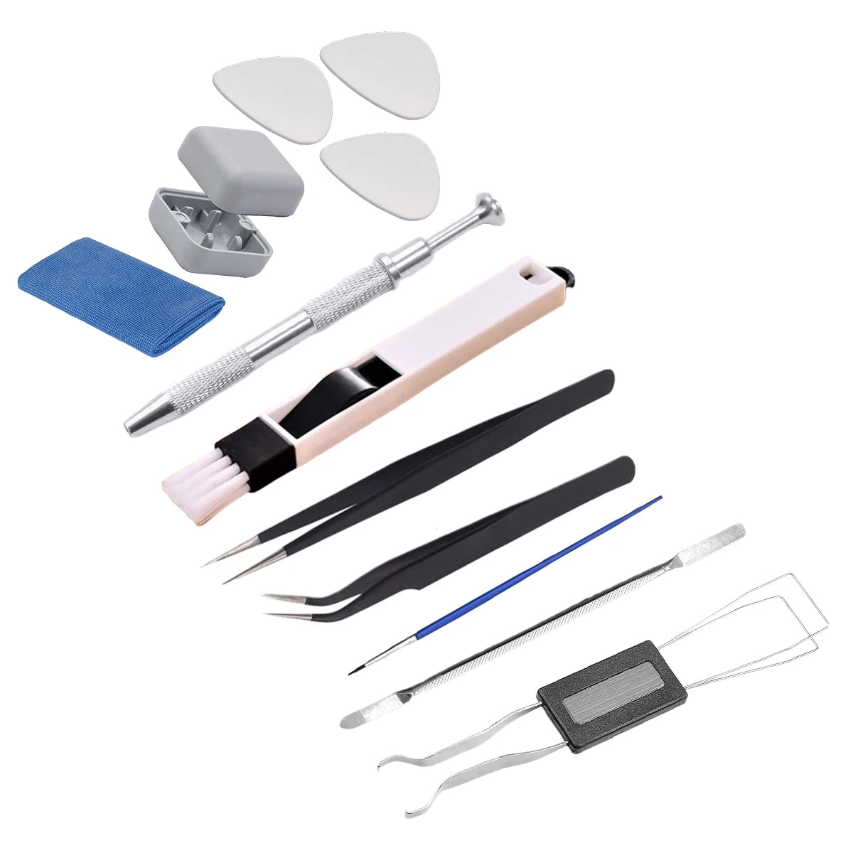 Mechanical Keyboard Tweezers Lube Tool Brush Switch Puller Opener Tester Stem Picker Holder Keyboard Disassemble Tools