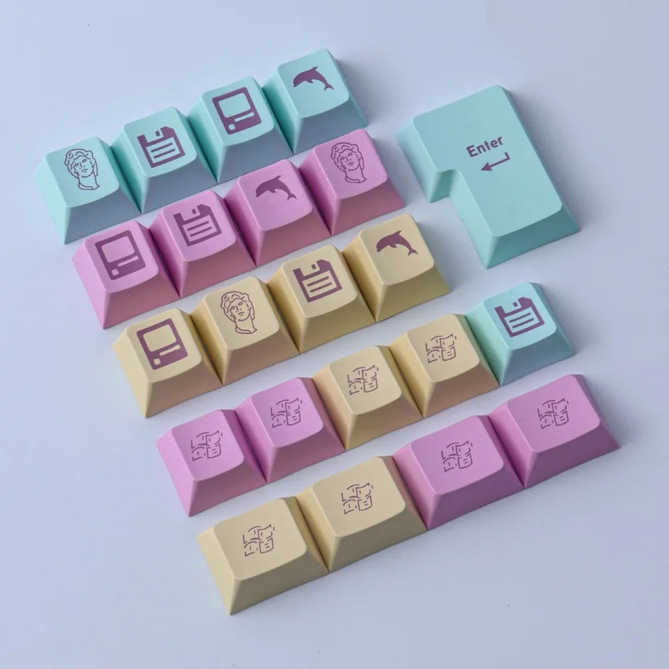 GMK Analog Dreams Keycaps 164 Keys PBT Dye Sublimation Cherry Profile Key Caps Mechanical Keyboard Accessories for Pc Computer