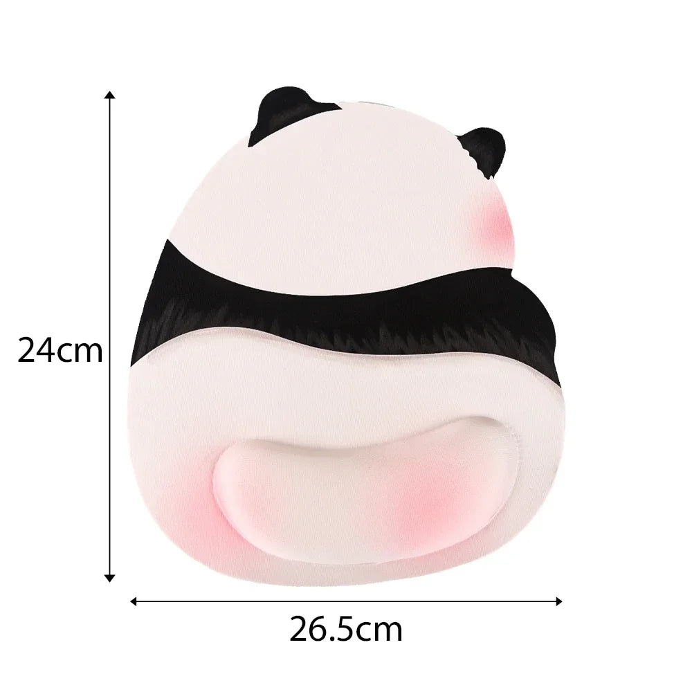 Kawaii 3D Panda Mouse Pad Ergonomic Wrist Rest Support for Gaming Office Computer Laptop Non-Slip Cute Panda Butt Mouse Pads