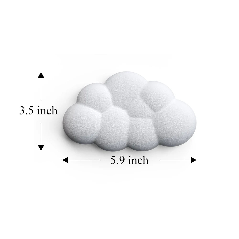 Cloud Keyboard Wrist Rest Soft Leather Memory Foam Wrist Support Cushion for Easy Typing Pain Relief Ergonomic Anti-Slip