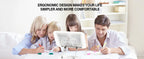 Acrylic Book Stand for Reading Adjustable Book Holder with 360° Rotating Base Elastic Page Clips Foldable Laptop Stand