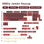 KBDiy 176 Keys Caps GMK Blue Samurai Keycap Cherry Profile Double Shot PBT for Mechanical Gaming Keyboard Retro ISO 7U Space Bar