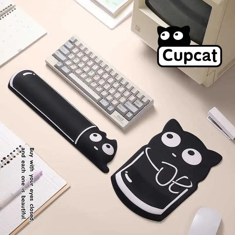 Mouse Pad Keyboard Wrist Rest Memory Foam Silicone Ergonomic Mouse Pad for Desktop Office Computer Laptop Wrist Rest