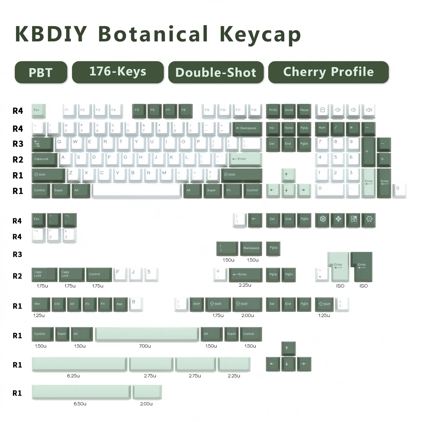 KBDiy 176 Keys Caps GMK Blue Samurai Keycap Cherry Profile Double Shot PBT for Mechanical Gaming Keyboard Retro ISO 7U Space Bar
