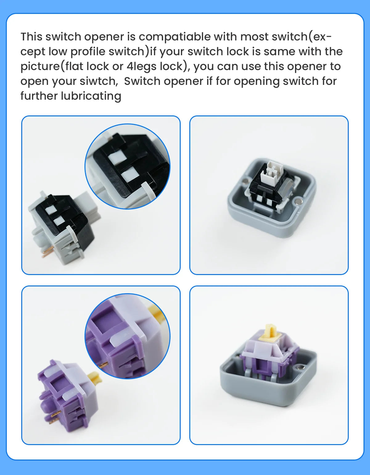 Mechanical Keyboard Tweezers Lube Tool Brush Switch Puller Opener Tester Stem Picker Holder Keyboard Disassemble Tools