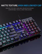 Mechanical Keyboard Wired Gaming Keyboard 104 Keys RGB Backlit Receiver for Laptop Desktop Ergonomics Keycap PC Accessories