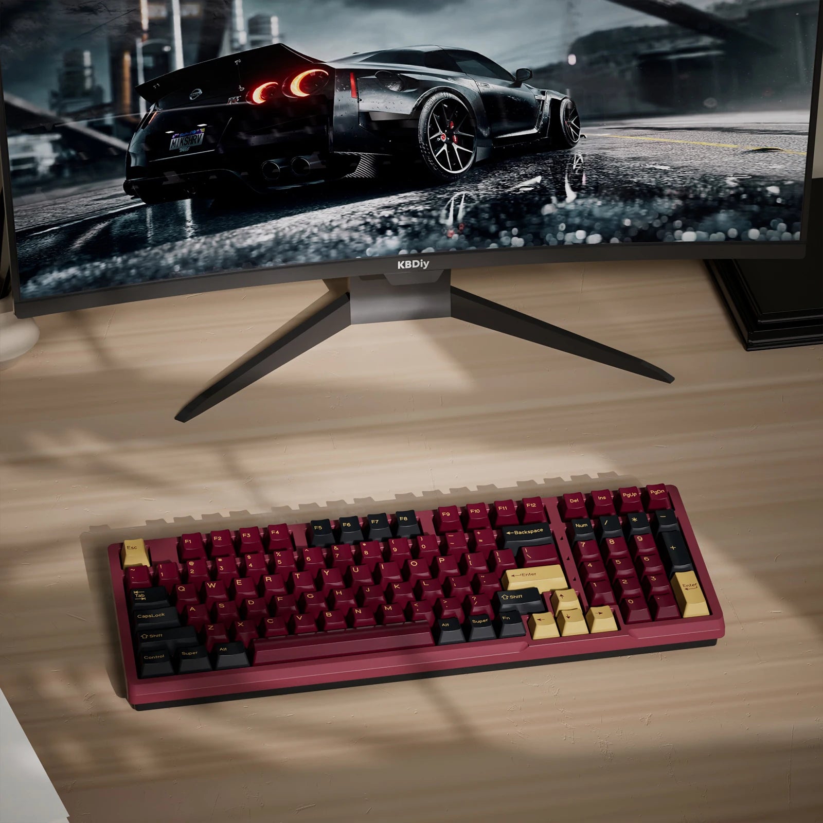 KBDiy 176 Keys Caps GMK Blue Samurai Keycap Cherry Profile Double Shot PBT for Mechanical Gaming Keyboard Retro ISO 7U Space Bar