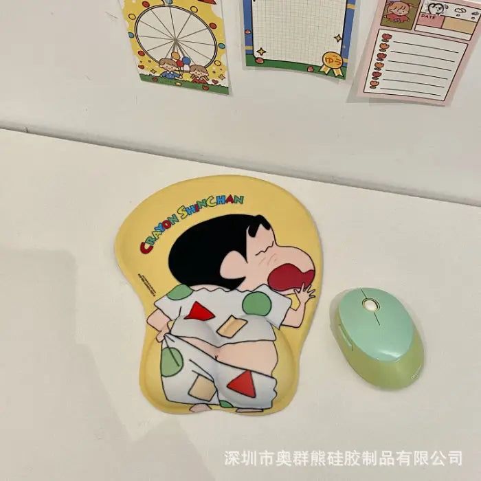 Cartoon Bear Couple Silicone Mouse Pad Thickened Wrist Protection Soft Hand Rest Anti-factory Store Office Mouse Mat