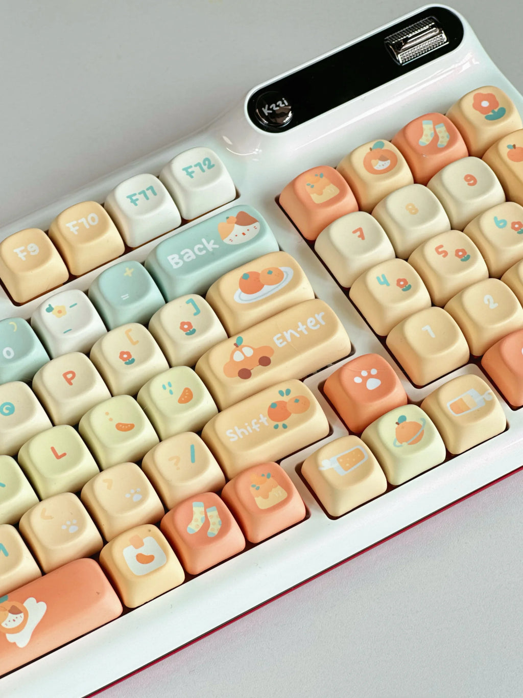 Orange Soda Keycap 131 Keys XOA Profile PBT Five-sided Sublimation Custom Keycaps for Mechanical Keyboard Cute Korean Key Caps