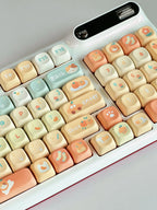 Orange Soda Keycap 131 Keys XOA Profile PBT Five-sided Sublimation Custom Keycaps for Mechanical Keyboard Cute Korean Key Caps