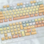 Orange Soda Keycap 131 Keys XOA Profile PBT Five-sided Sublimation Custom Keycaps for Mechanical Keyboard Cute Korean Key Caps