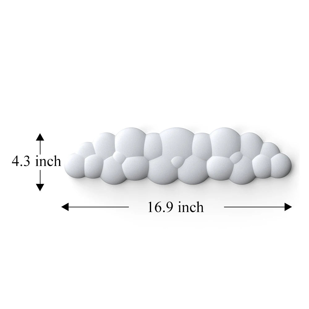 Cloud Keyboard Wrist Rest Soft Leather Memory Foam Wrist Support Cushion for Easy Typing Pain Relief Ergonomic Anti-Slip