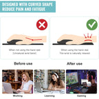 Pink Base Lovely Cat Mouse Pad Wrist Support-3D Ergonomic Soft Anti-Slip Wrist Rest Support Mat Computer MousePad for Office  PC