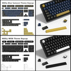 KBDiy 176 Keys Caps GMK Blue Samurai Keycap Cherry Profile Double Shot PBT for Mechanical Gaming Keyboard Retro ISO 7U Space Bar