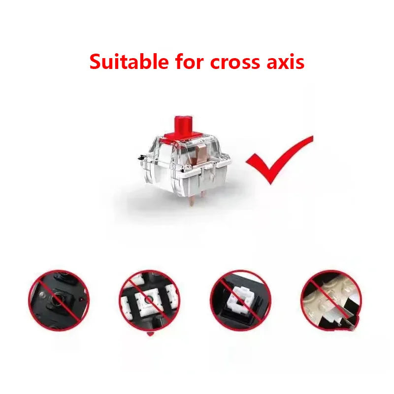 4pcs high-quality epoxy resin DIY semi transparent cute cat paw cross axis mechanical keyboard keycaps universal accessories