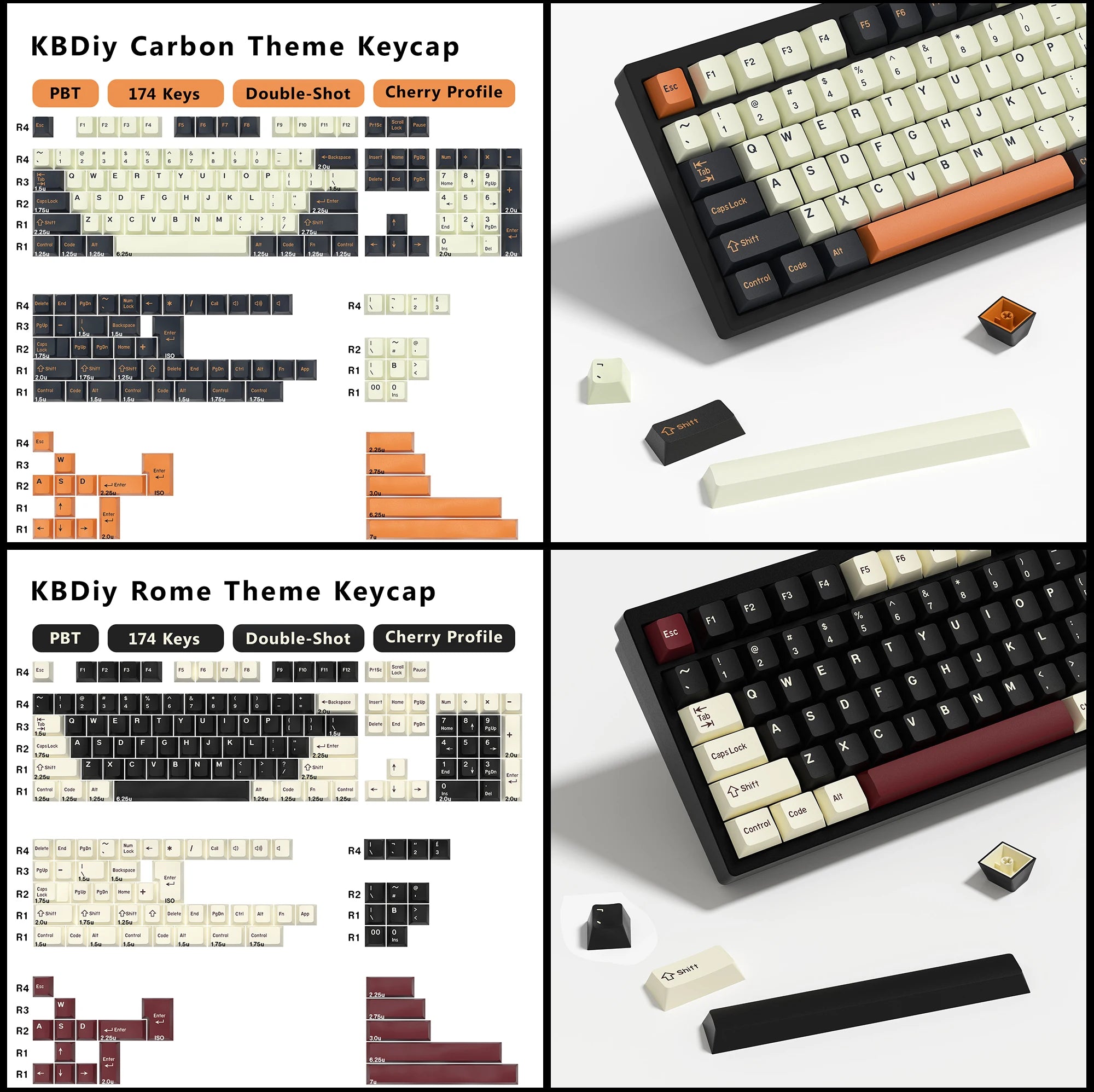 KBDiy 176 Keys Caps GMK Blue Samurai Keycap Cherry Profile Double Shot PBT for Mechanical Gaming Keyboard Retro ISO 7U Space Bar