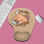 Comfortable Wrist Rest Mouse Pad with Cute Cat Design,19.0 Cm X 22.99 Cm,Enhances Comfort and Productivity,Perfect for Your Desk