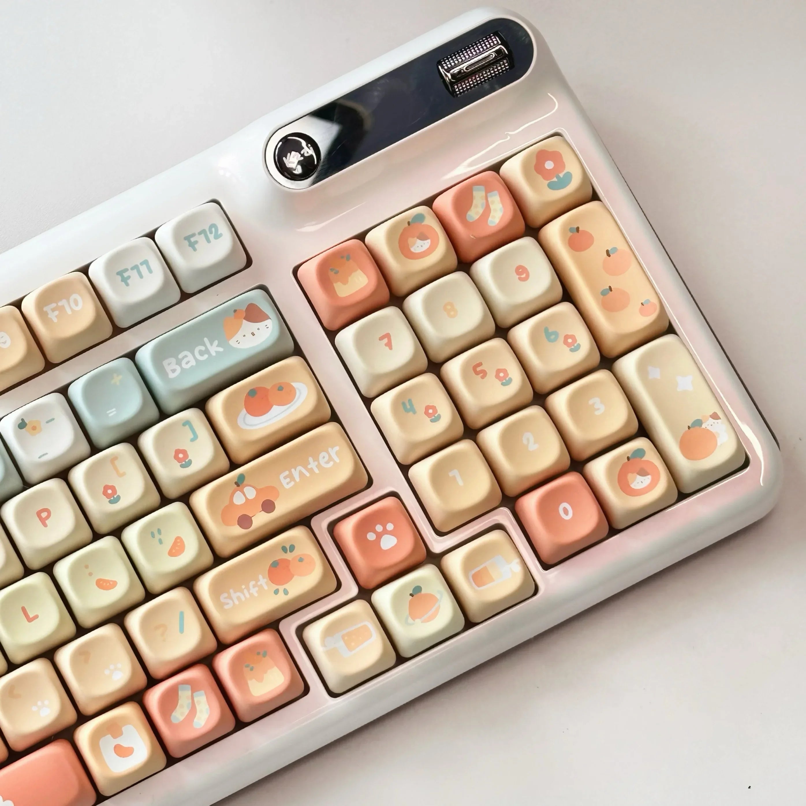 Orange Soda Keycap 131 Keys XOA Profile PBT Five-sided Sublimation Custom Keycaps for Mechanical Keyboard Cute Korean Key Caps