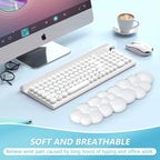 Cloud Keyboard Wrist Rest Soft Leather Memory Foam Wrist Support Cushion for Easy Typing Pain Relief Ergonomic Anti-Slip
