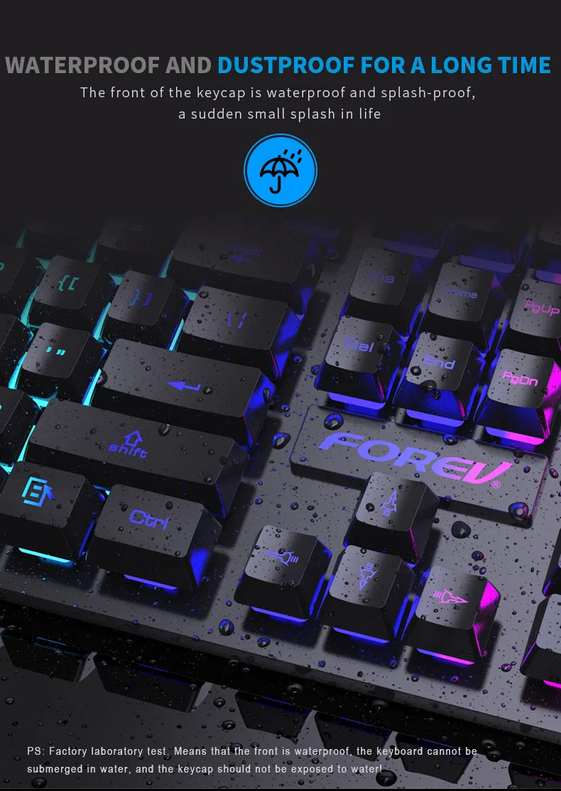 Mechanical Keyboard Wired Gaming Keyboard 104 Keys RGB Backlit Receiver for Laptop Desktop Ergonomics Keycap PC Accessories