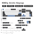 KBDiy 176 Keys Caps GMK Blue Samurai Keycap Cherry Profile Double Shot PBT for Mechanical Gaming Keyboard Retro ISO 7U Space Bar