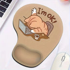Comfortable Wrist Rest Mouse Pad with Cute Cat Design,19.0 Cm X 22.99 Cm,Enhances Comfort and Productivity,Perfect for Your Desk