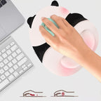 Kawaii 3D Panda Mouse Pad Ergonomic Wrist Rest Support for Gaming Office Computer Laptop Non-Slip Cute Panda Butt Mouse Pads
