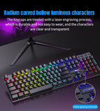 Mechanical Keyboard Wired Gaming Keyboard 104 Keys RGB Backlit Receiver for Laptop Desktop Ergonomics Keycap PC Accessories